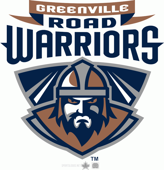greenville road warriors 2010-pres primary logo iron on transfers for T-shirts